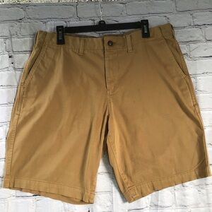 Express men’s 36 stretch classic at the knee 10” inseam‎ flat front khaki shorts